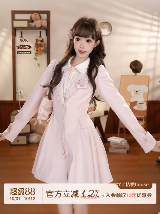 Collared Button-Up Trench Dress BEL0019