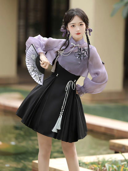 China Style Sweet Purple Two-Piece Set YOU0060