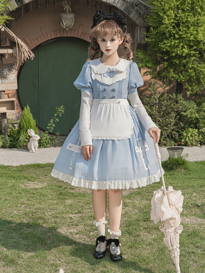 Maid Style Light Blue Lolita Dress YOU0061