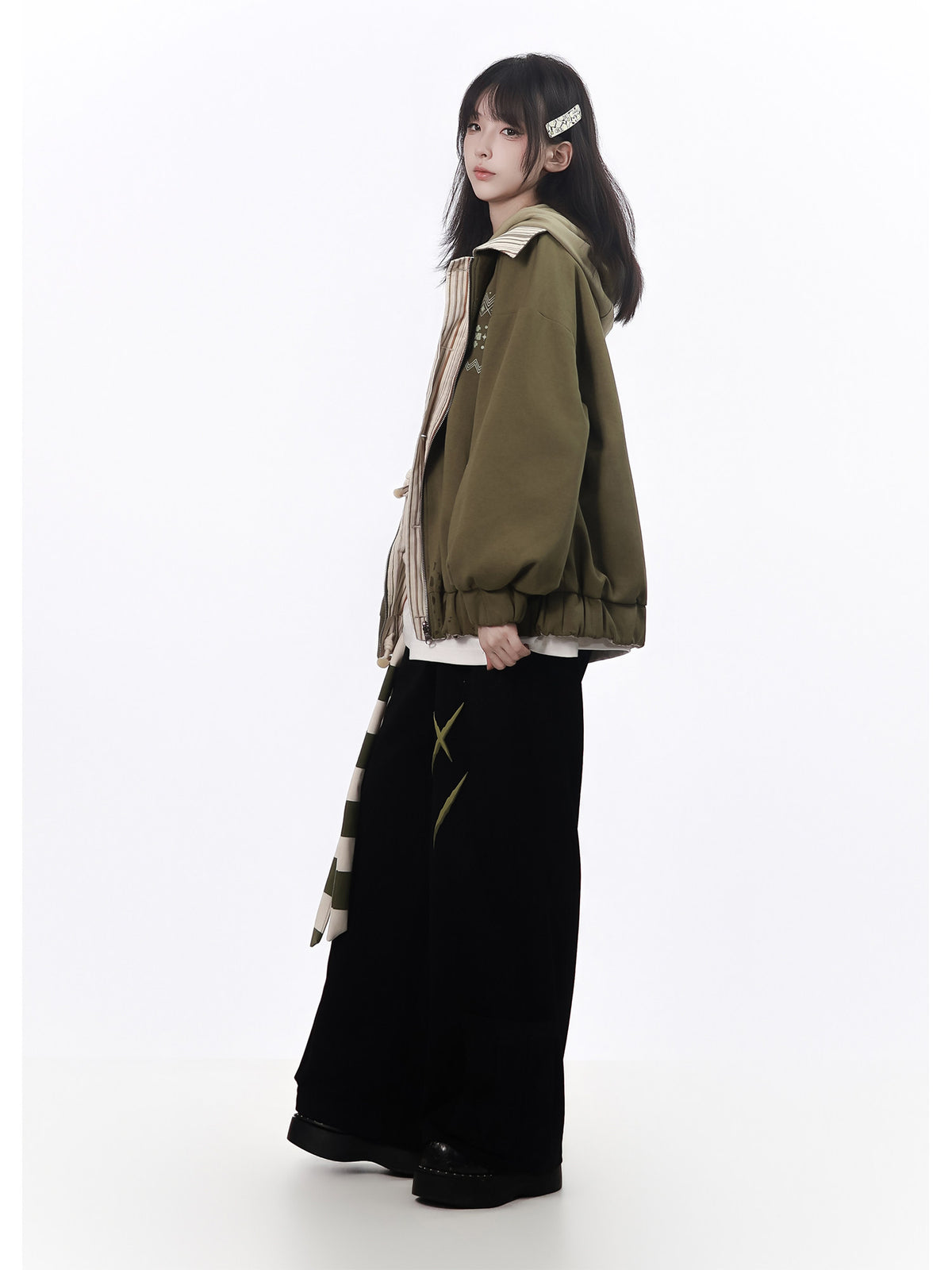 Reversible Fair Isle Collar Jacket PIN0033