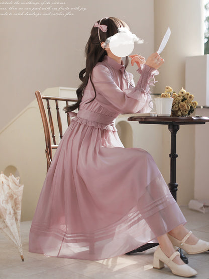 Pink Purple Elegant Dress HUT0009