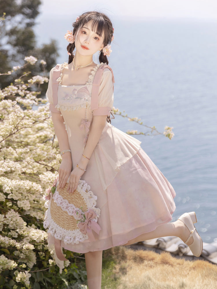 China Style Pink Lolita Princess Dress YOU0084