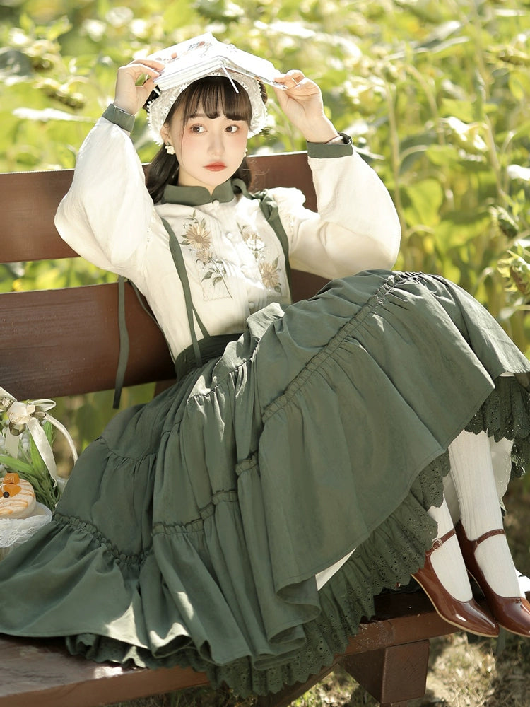 Sunflower Embroidery Lolita Dress YOU0010