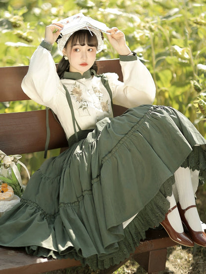 Sunflower Embroidery Lolita Dress YOU0010