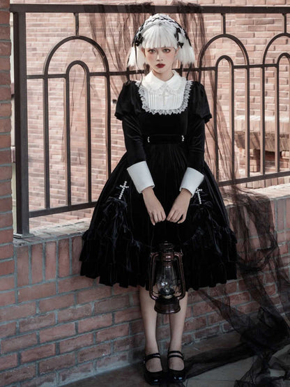 Dark Style Lolita Long Sleeve Dress YOU0107