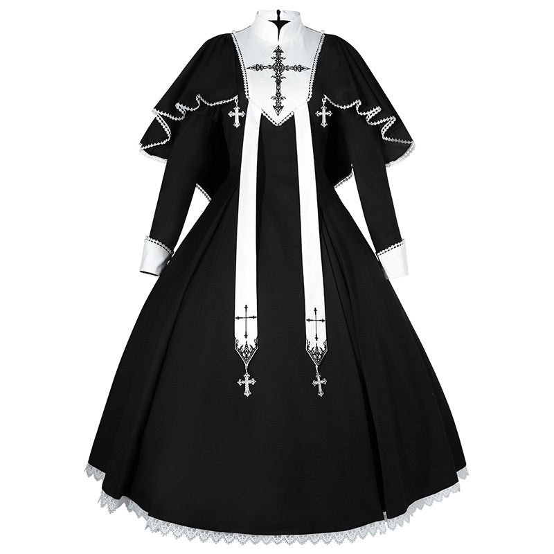 Gothic Nun Cross Lolita Dress YOU0283