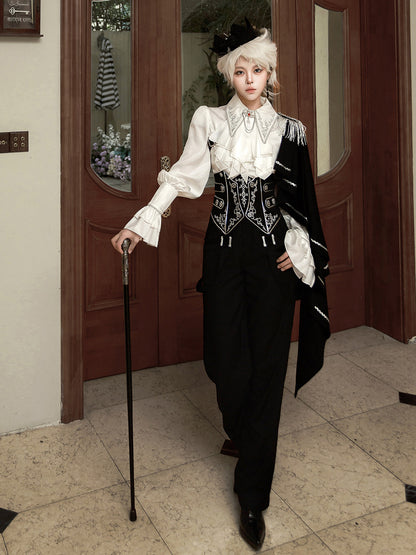 Gothic Prince Ruffled Shirt And Pants Set YOU0322