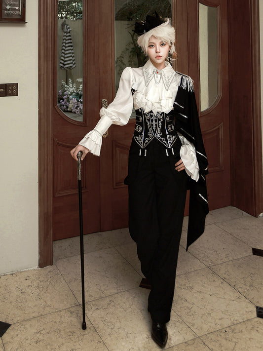 Gothic Prince Ruffled Shirt And Pants Set YOU0322