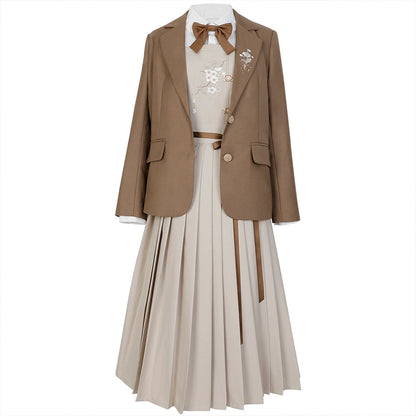 Student Style Brown Suit Dress YOU0020