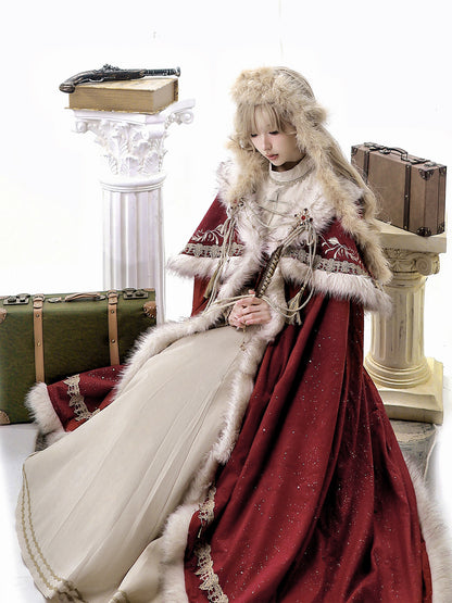 Royal Lolita Velvet Cape And Dress Set YOU0257