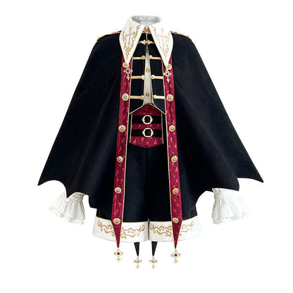 Gothic Vampire Cape Jacket Shirt Shorts Set YOU0319