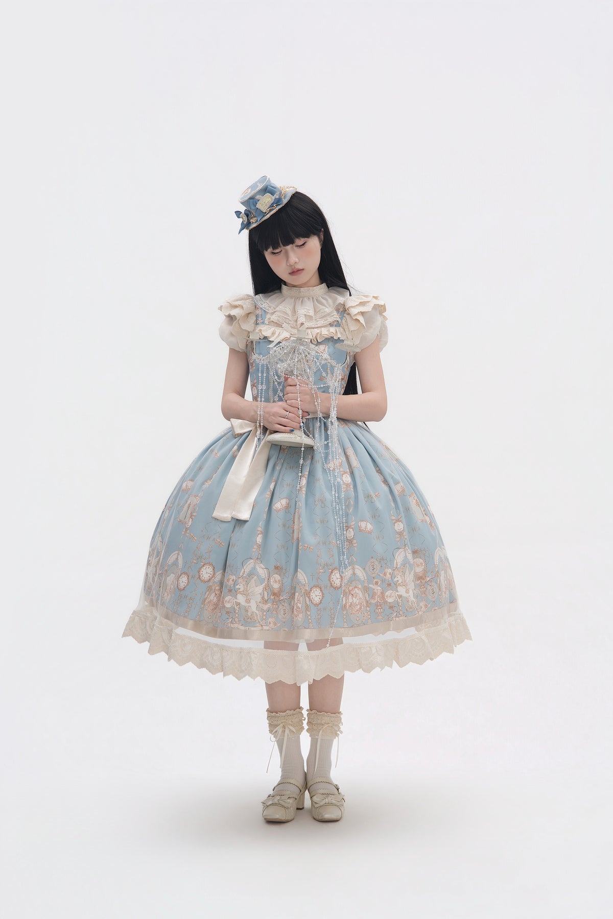 Floral Print Square Collar Lolita Dress ONE0023