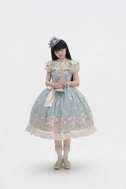 Floral Print Square Collar Lolita Dress ONE0023