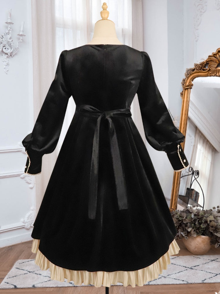 Elegant palace style Black Dress CHE0029