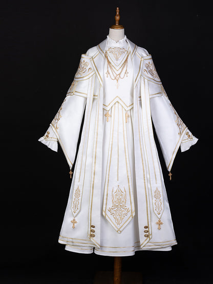 Gothic Holy Goddess Dress With Cape Coat YOU0312
