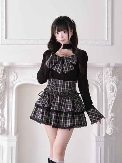 Big Bow Choker Knit Top NOG0022