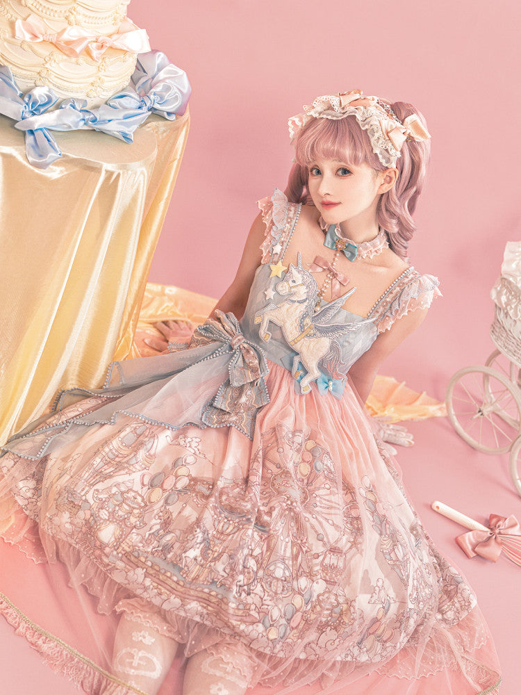 Sweet Pastel Lace Doll Jumper Dress YOU0299