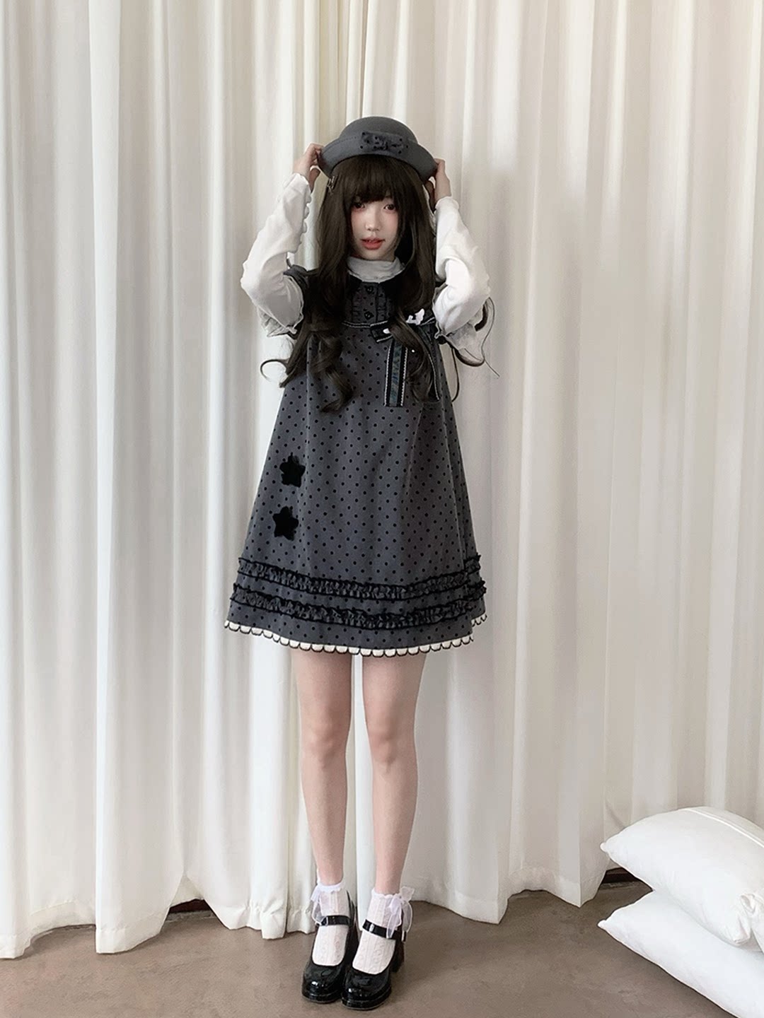 Vintage Plaid Wing Bow Dress LAL0221