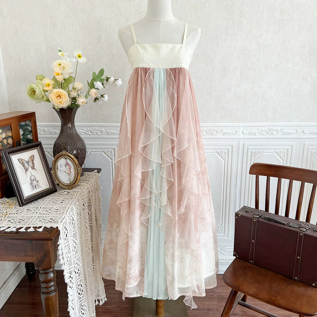 Sweet Flower Pink China Dress YOU0080