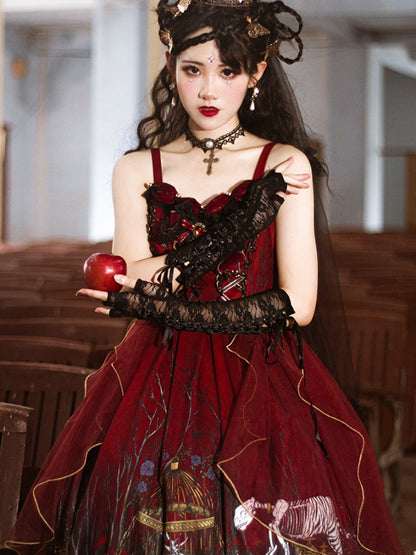 Witch Style Wine Red Dress CHE0010