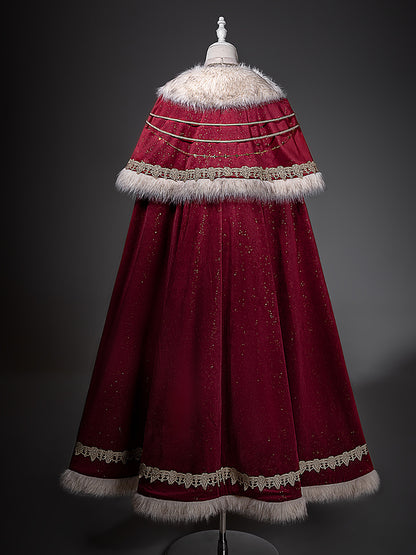Royal Lolita Velvet Cape And Dress Set YOU0257