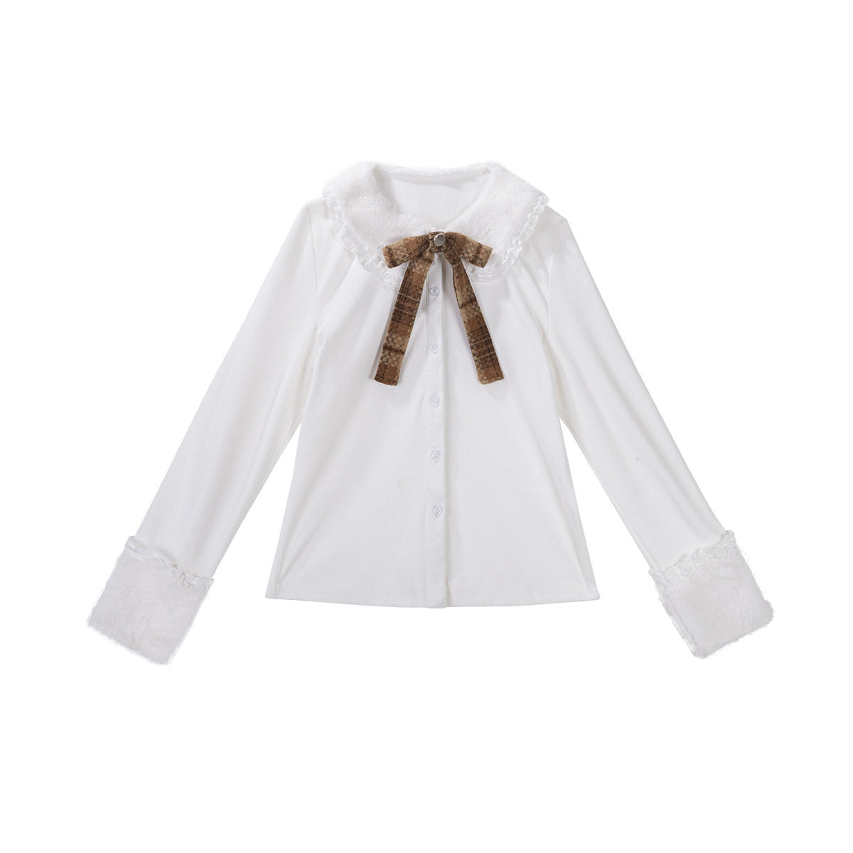 Floral Hooded Fringe Cape And Plaid Skirt Set YOU0256