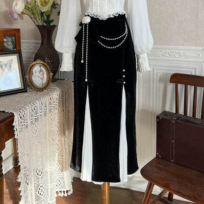 Fairy Lace White & Black Princess Dress YOU0025