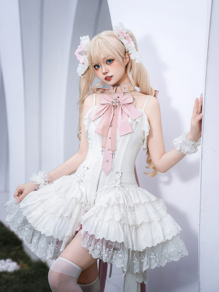 Butterfly Bow Ballet Lace Slip Dress YOU0295