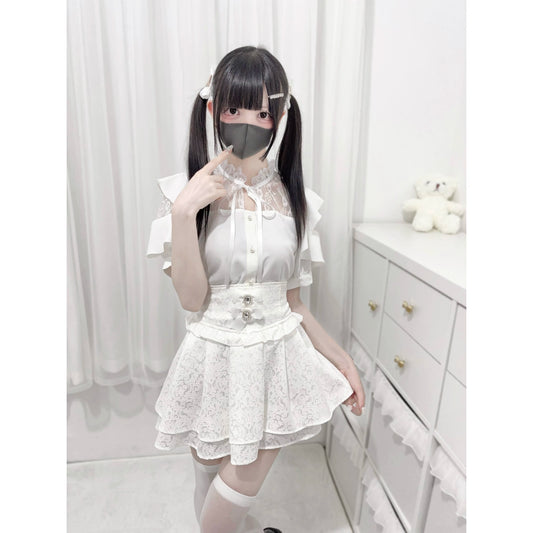 【予約商品】Ground Mine Girl Style Lace Tops NEK0037