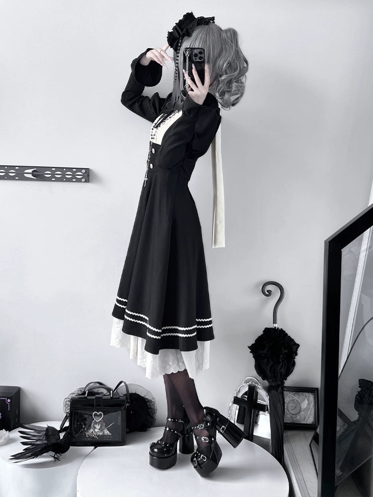 Church Style Black Lolita Dress LAL0104