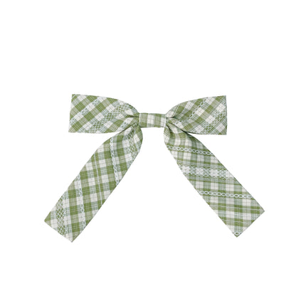 French Light Green Plaid Dress HUT0013