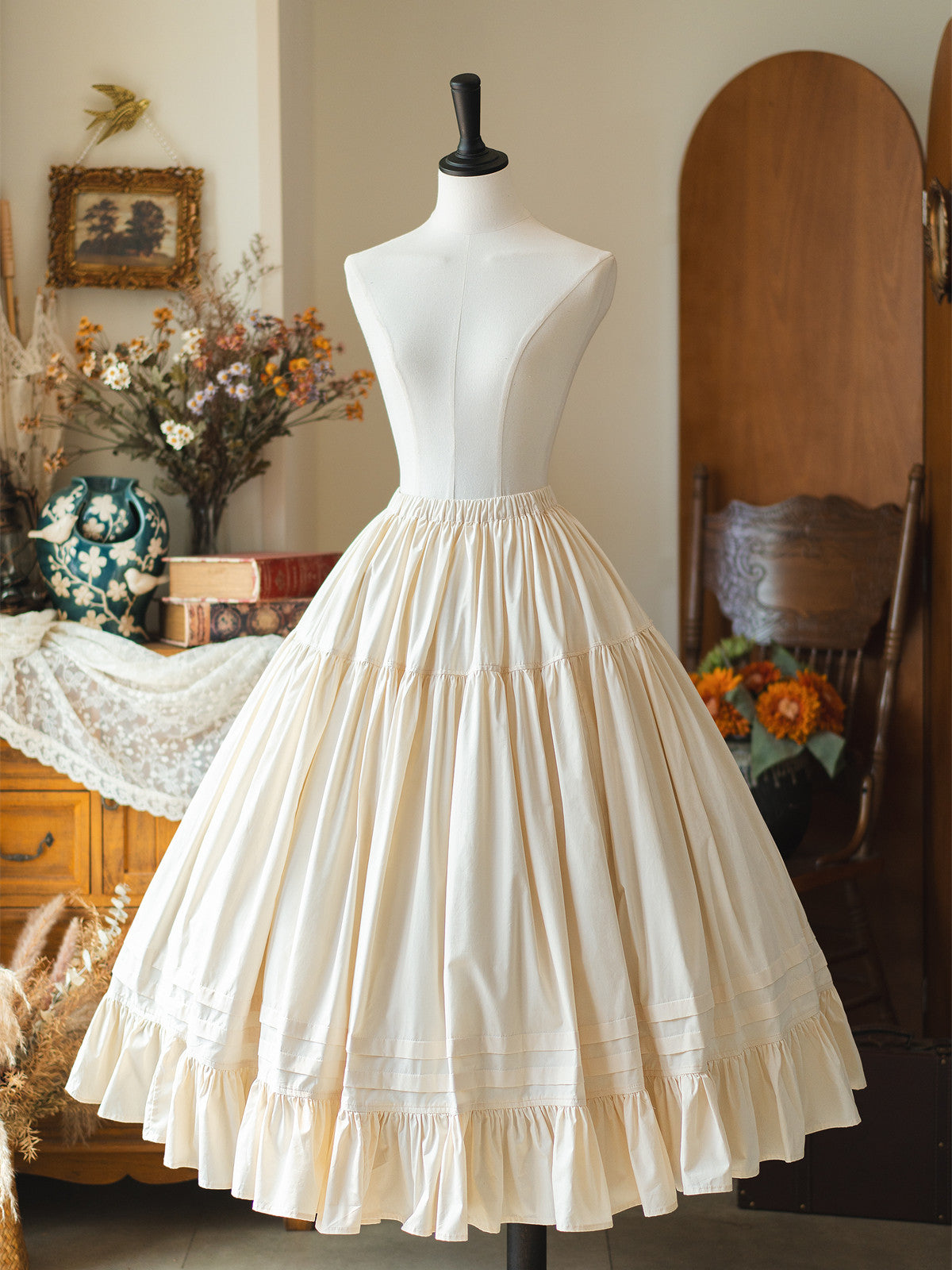 Classic Cotton Ruffle Hem Petticoat FOR0067
