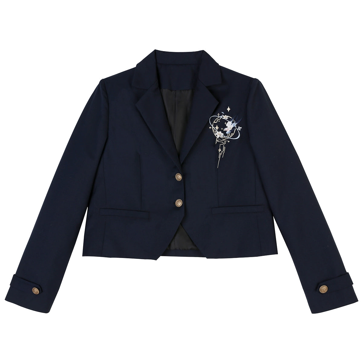 School Uniform Style Elegant Navy Four-piece Set YOU0043