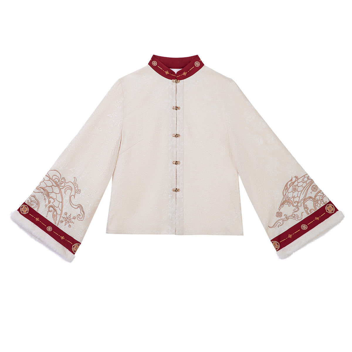 Chinese Dragon Embroidered Vest And Skirt Set YOU0288