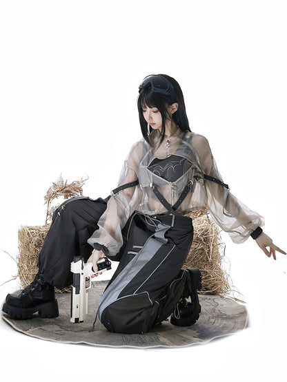 Futuristic Techwear Battle Suit Two-Piece Set YOU0234