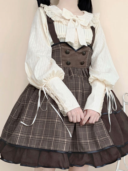 Retro Long Sleeve Lolita Shirt SWE0013