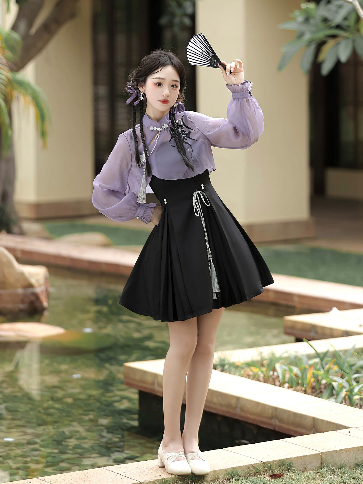 China Style Sweet Purple Two-Piece Set YOU0060