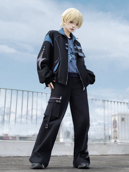 Futuristic Techwear Jacket Sweatshirt Pants Set YOU0277
