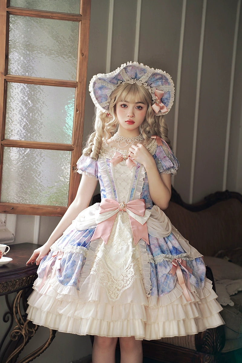 【11月20日予約締切】Lolita Angel Core Stargazing Oil Painting Dress ALI0010