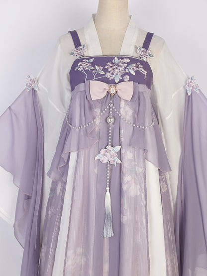 Light Purple Fairy Style China Dress YOU0058