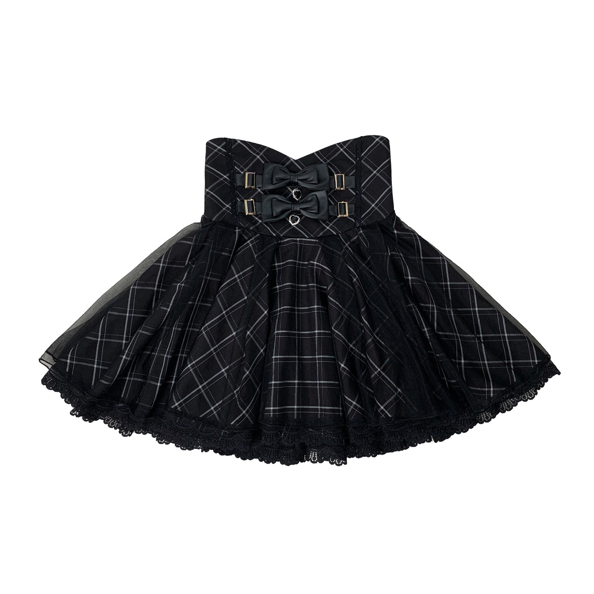 Off-Shoulder Heart Button Gothic Dress HUT0169