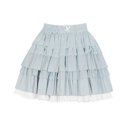 White & Light Blue Lolita Dress YOU0078