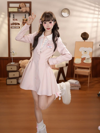 Collared Button-Up Trench Dress BEL0019
