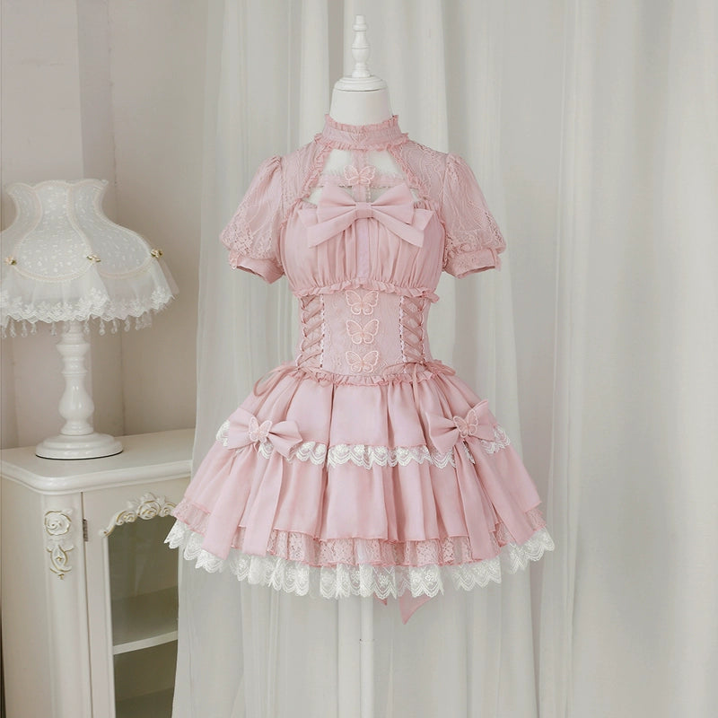 Butterfly Ribbon Frill Sweet Lolita Dress YOU0111