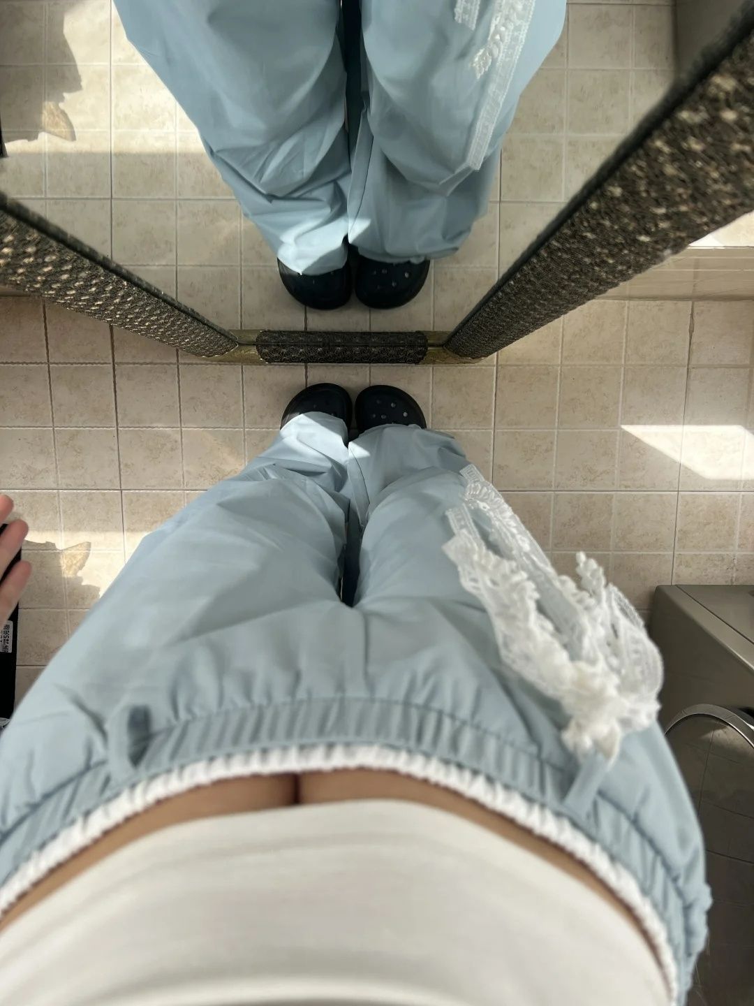 アメリカンスタイルのレースアップワークパンツ、2026年モデルのハイウエストゆったりしたラジークイックドライジョガーズ カジュアルワイドレッグパンツ