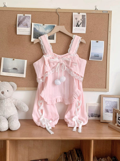 Off Shoulder Bow Ruffle Camisole Top LAL0157