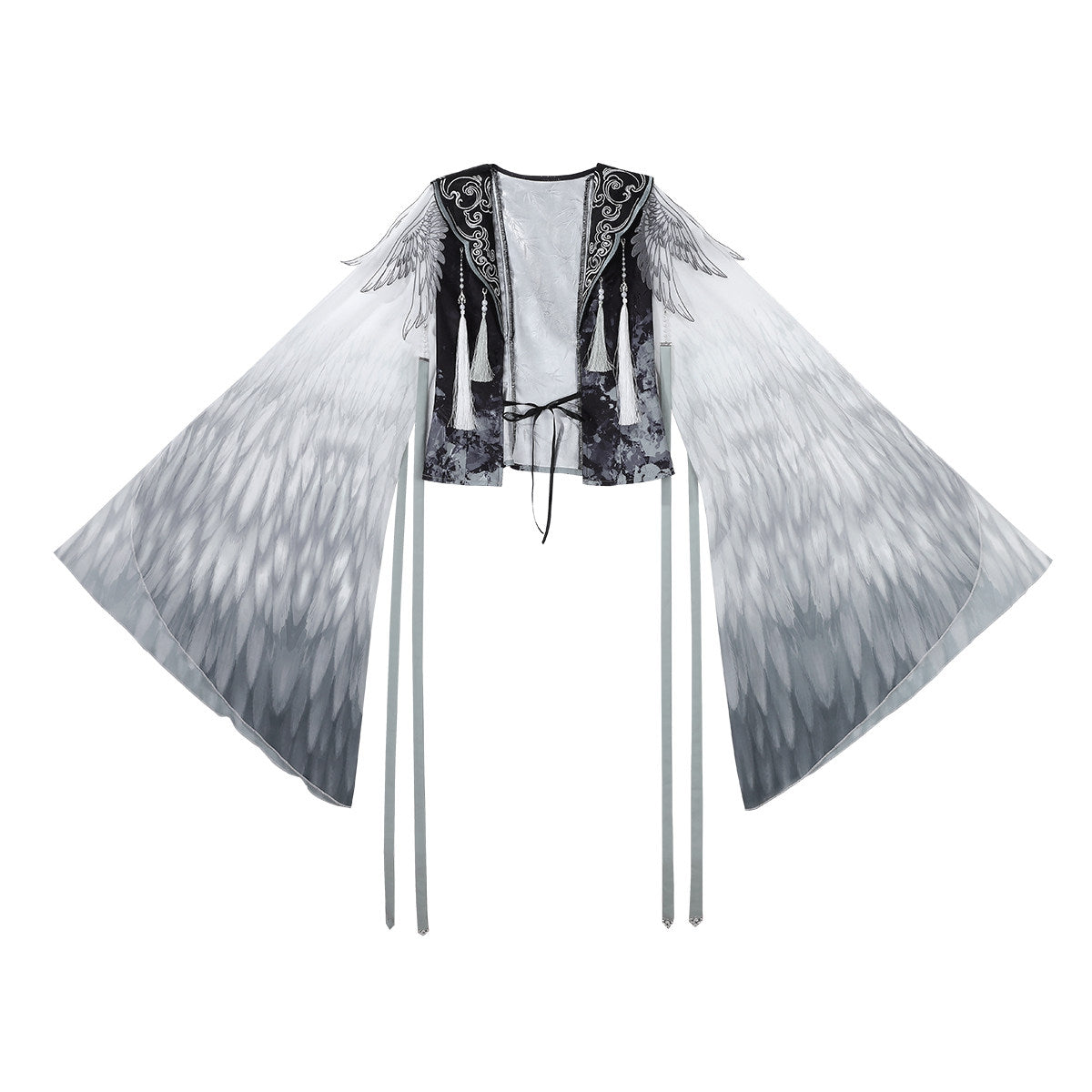Chinese Style Magpie Feather Frog-Button Dress YOU0229
