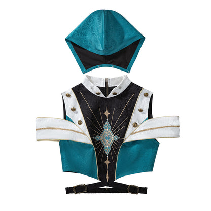 Gothic Punk Hooded Battle Suit Three-Piece Set YOU0304