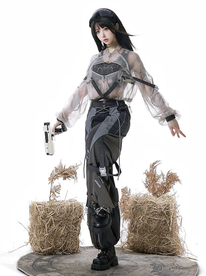 Futuristic Techwear Battle Suit Two-Piece Set YOU0234