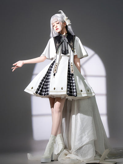 Dark Gothic Elegant Cape Slip Dress YOU0297